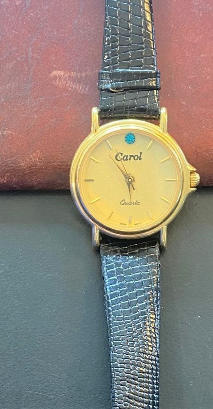 Women's 26mm Gold Tone Carol Quartz Watch, Leather Band